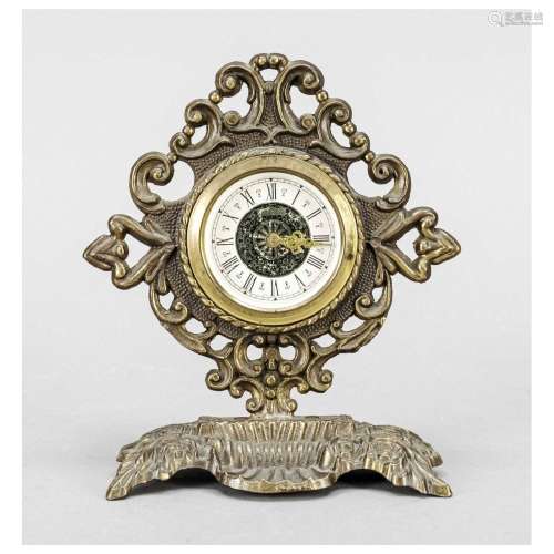Brass table clock, 2nd half of 20th