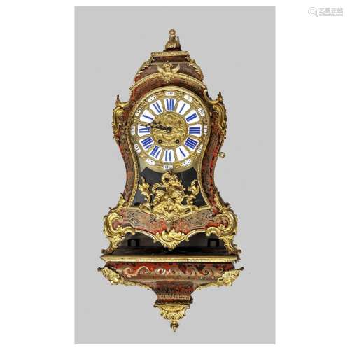 Boulle clock with console, red grou