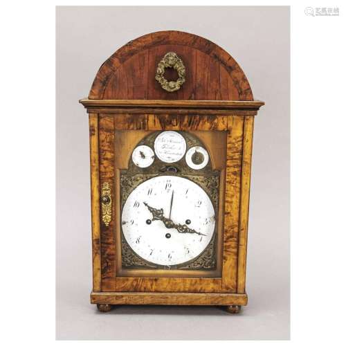 Wooden table clock, late 18th centu