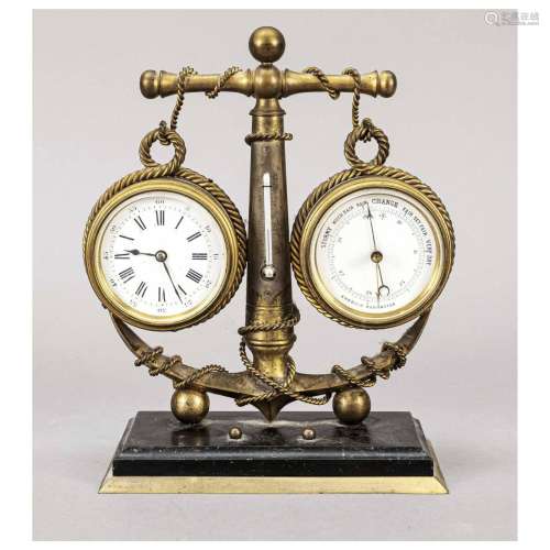 Brass anchor with weather station o