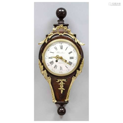 Wooden wall clock, 2nd half of 19th