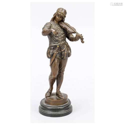 Sculptor c. 1900, violinist in medi