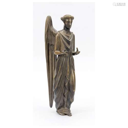 Sculptor c. 1920, striding angel in
