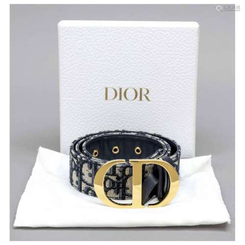 Dior, belt, natural color jacquard