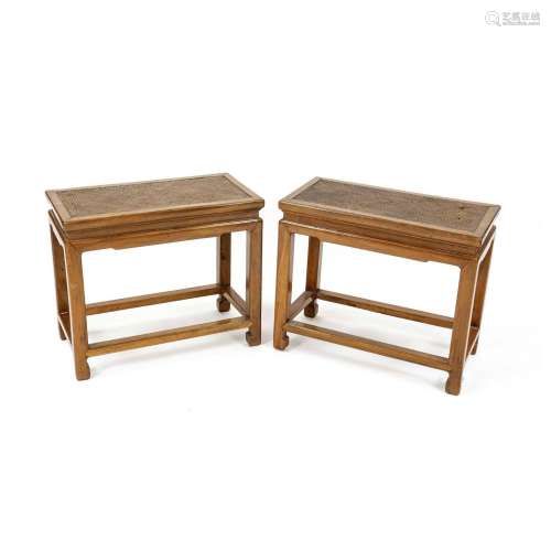 Pair of Chinese stools, China, 20th