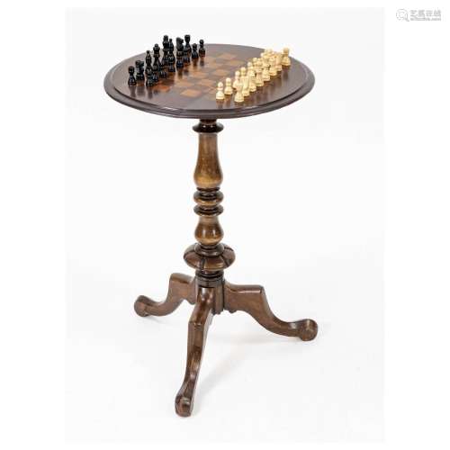 Side/chess table around 1880, mahog