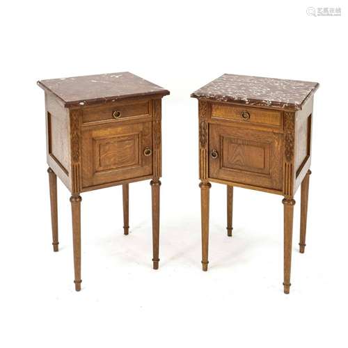 Pair of night/side cabinets, 19th c