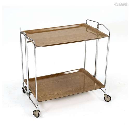 Tea/serving trolley, 20th c., plast