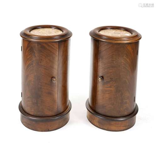 Pair of Biedermeier style barrel ca