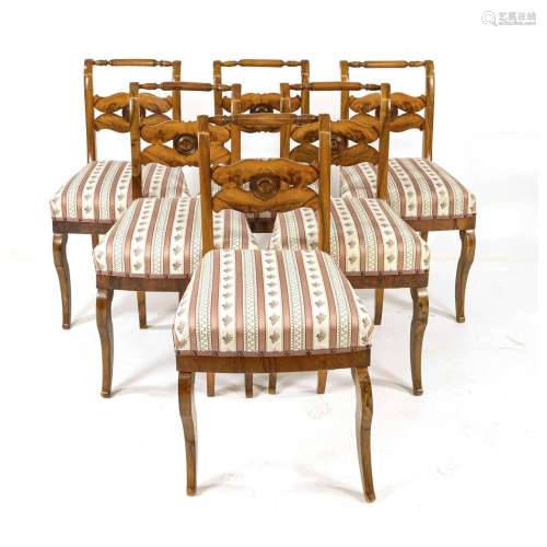 Set of 6 Biedermeier chairs, probab