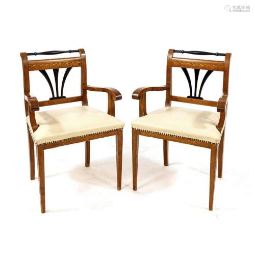 Pair of Biedermeier style armchairs