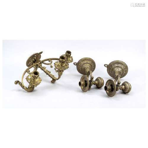 Set of candlesticks, 19th/20th c.,