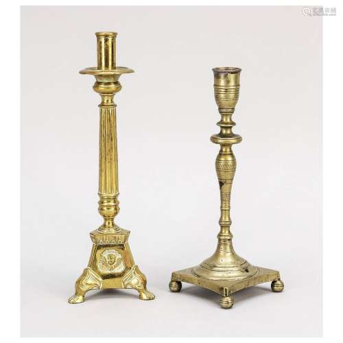 Two candlesticks around 1800, bron