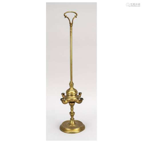 Sabbath oil lamp, 18th/19th c., br