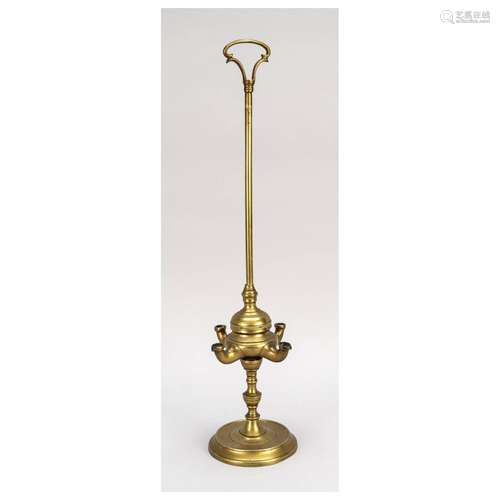 Sabbath oil lamp, 18th/19th c., br