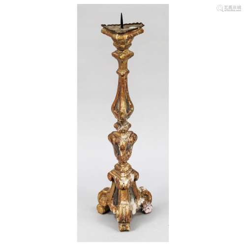 Large candlestick, 18th c., wood c