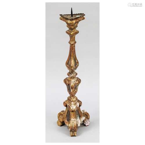 Large candlestick, 18th c., wood c