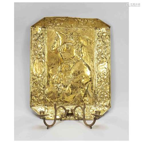 Wall hanging, 18th/19th c., brass