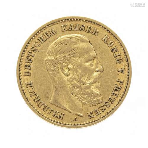 Gold coin, 10 Mark German Empire,