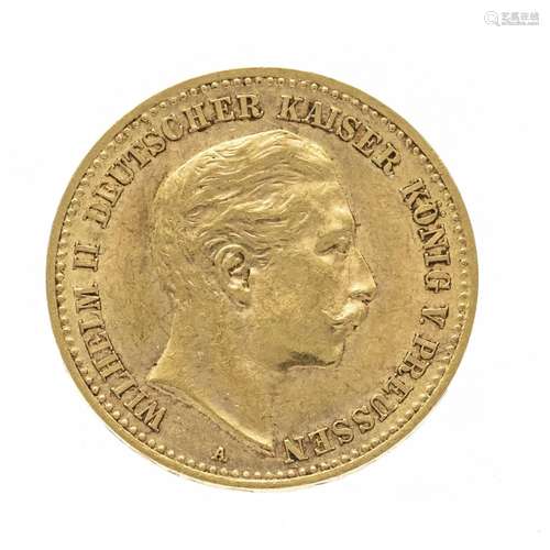 Gold coin, 10 Mark German Empire,