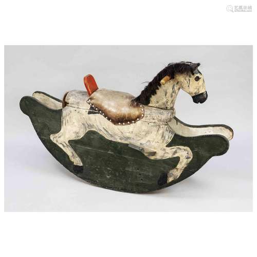 Rocking horse around 1900, wood ca