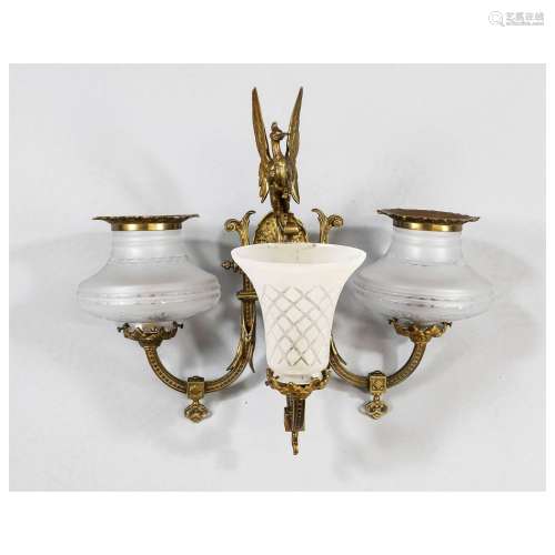 Wall lamp with figural top, late 1
