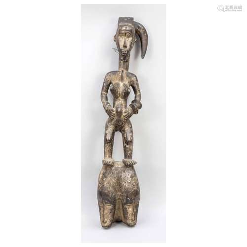 Pointed twin mask, Ivory Coast(Bau