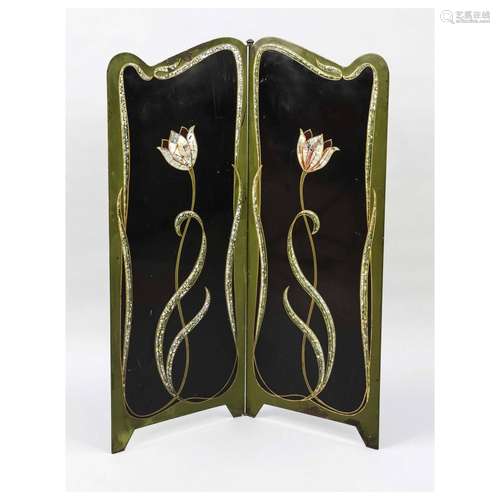 Art Nouveau fireplace screen, circ