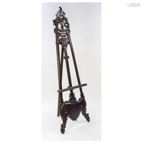 Easel, 20th century, mahogany. Orn