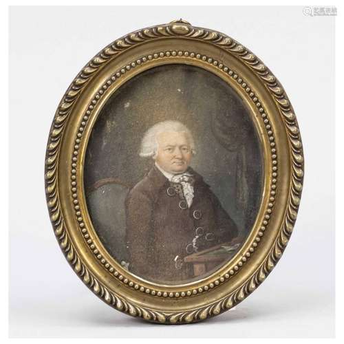 Miniature portrait, 19th century,