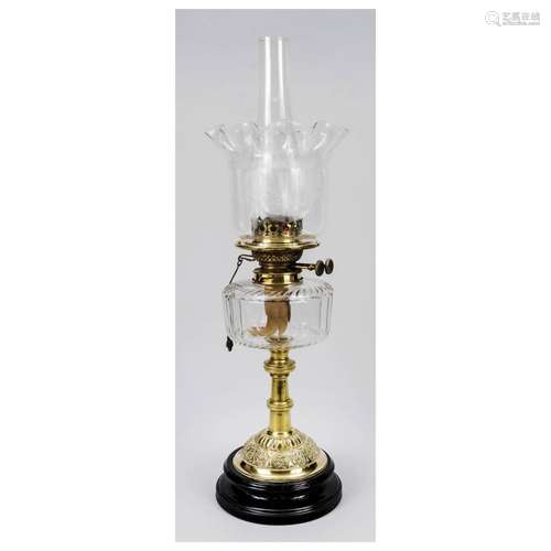 Petroleum lamp, late 19th c. Black