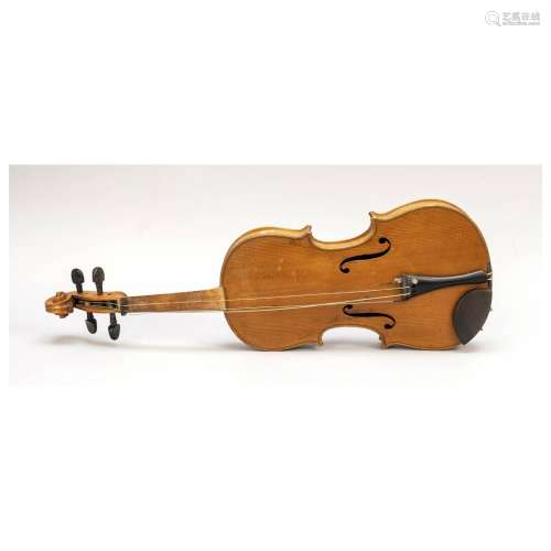 Violin, inscribed on a label in th