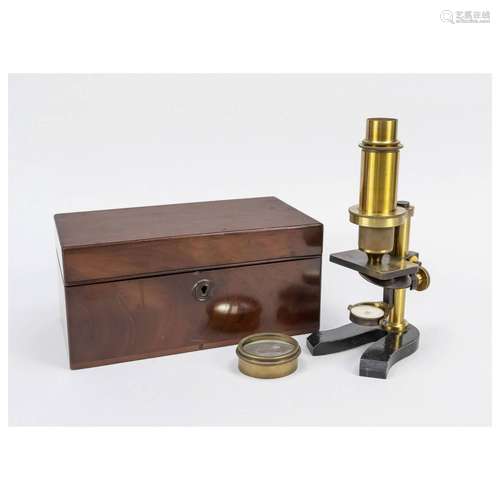 Microscope in wooden case, Germany