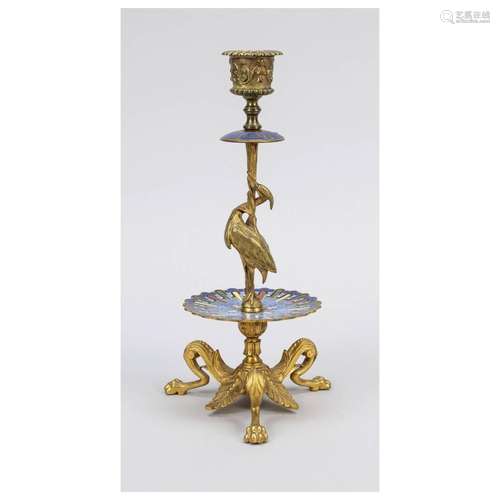 Crane chandelier, late 19th centur