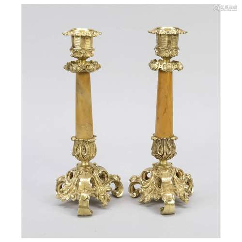 Pair of candlesticks, late 19th ce