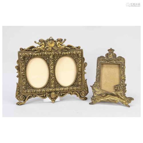 2 picture/photoframes, late 19th c