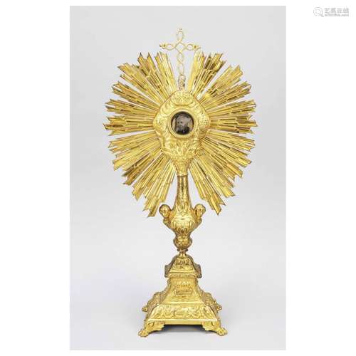 Monstrance, late 19th century, bro