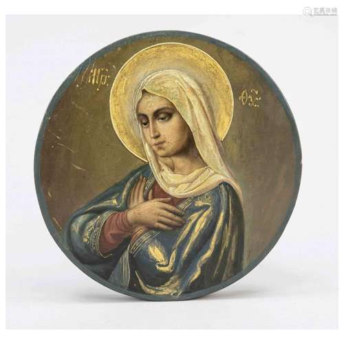 Madonna tondo (icon), Russia, mid-