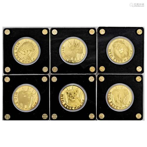 6 gold coins ''5000 Francs Republi