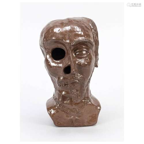 Memento Mori half-skull, 20th cent