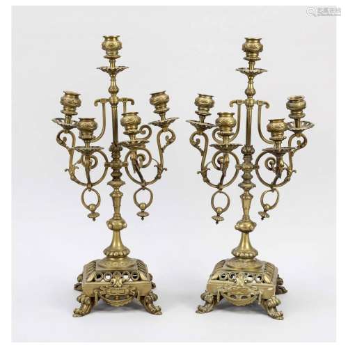 Pair of chandeliers, late 19th cen