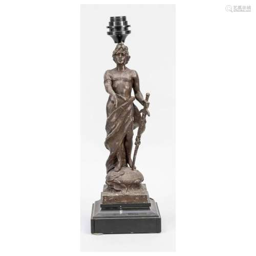 Figural lamp (Mariage), late 19th