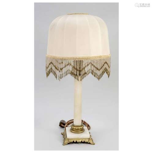 Table lamp, 19th/20th c. Square ca