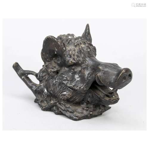 Figural inkwell, 19th/20th c., bra