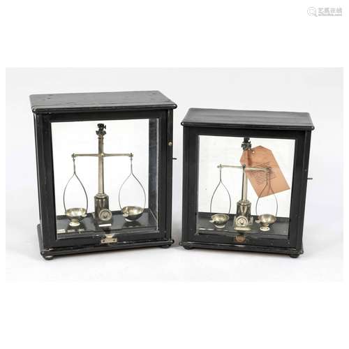 Pair of pharmacy scales, late 19th