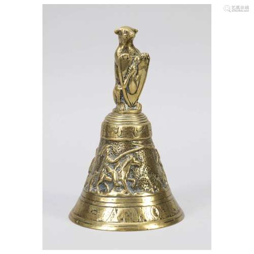 Table bell, 19th/20th c., bronze.