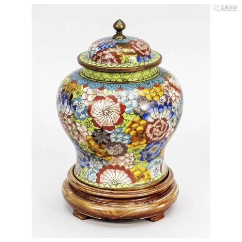 Cloisonné vase mille-fleurs, China,