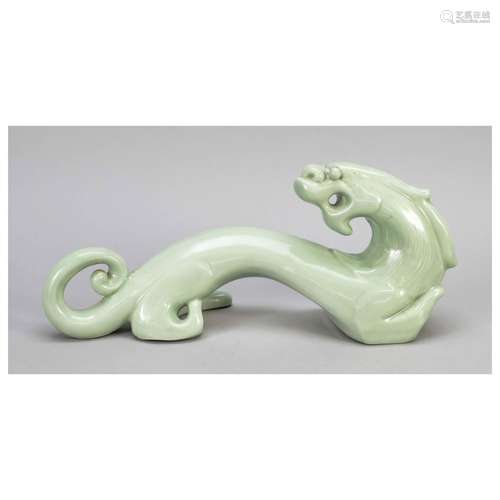 Felid dragon with celadon glaze in