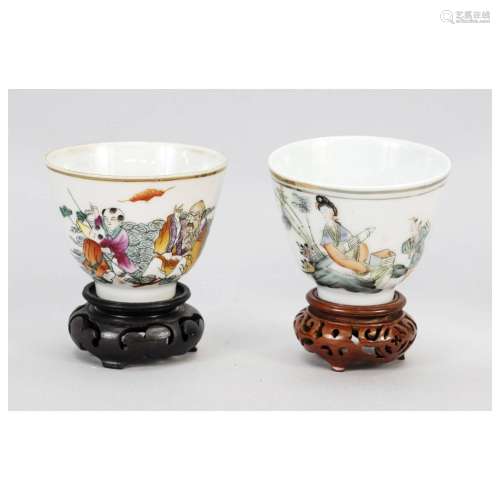 2 bowls, China, 20th c., porcelain
