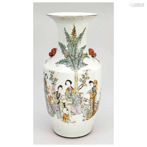 Hu vase with palace scene, China, 2